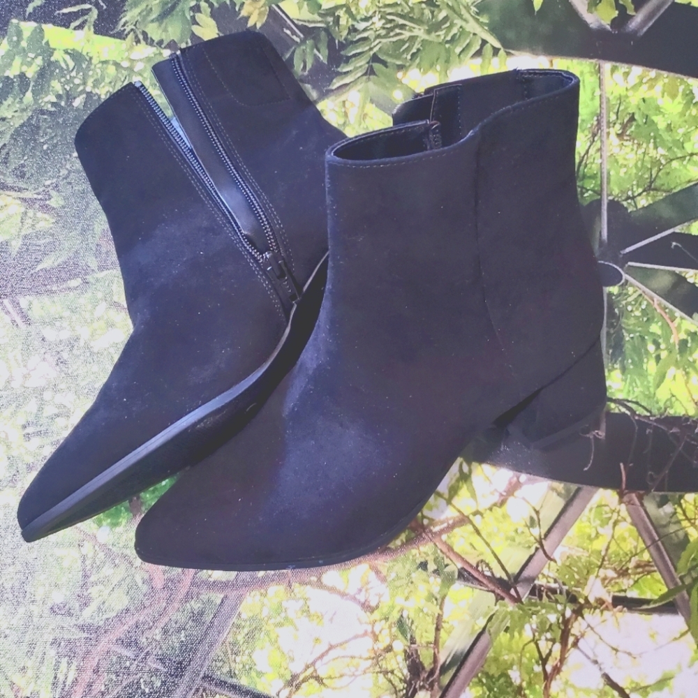 Black ankle booties